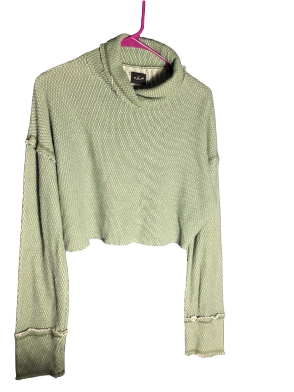 Women's Out From Under by Urban OutfitterGreen Cropped Turtleneck Sweater Small